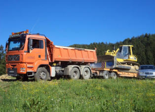 Zemeljska pripravljalna dela, gradnja cest, tlakovanje, asfaltiranje, gradnje škarp