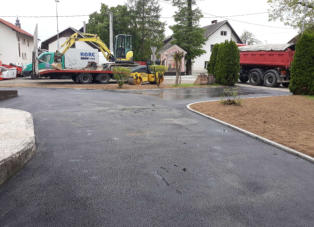 Zemeljska pripravljalna dela, gradnja cest, tlakovanje, asfaltiranje, gradnje škarp